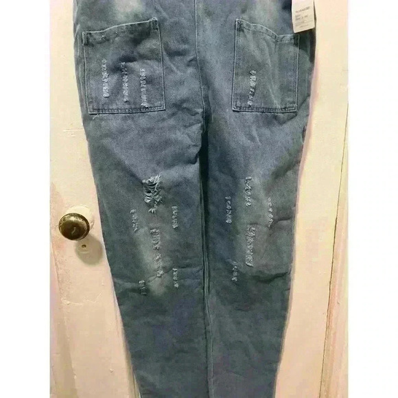 Girl's Youth Peacolate Blue Denim Jumpsuit Overalls NWT Size  13-14Y - Picture 4 of 13